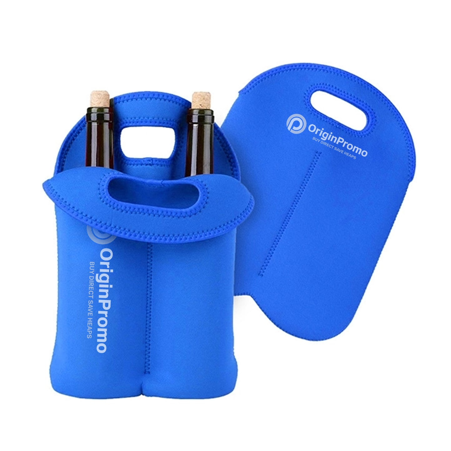 Custom Neoprene Dual Wine Bottle Holder