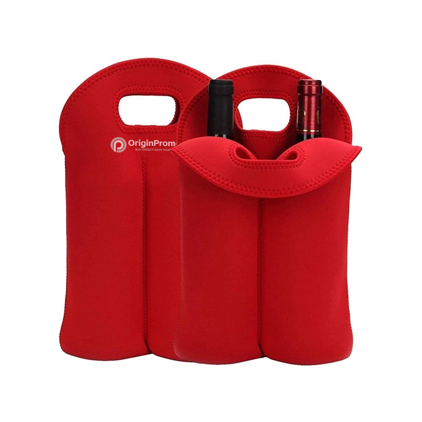 Custom Neoprene Dual Wine Bottle Holder